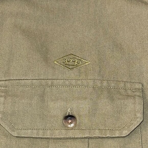 10 Deep Shirt Mens Medium M Olive Shooting Hunting Button Up Tactical Army Patch - Picture 6 of 11